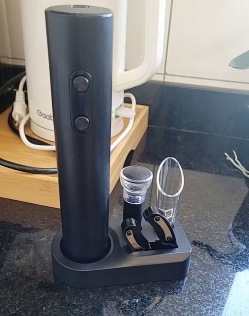 Abridor de Vinho Elétrico Pilha Saca Rolha Automático Portátil Moderno